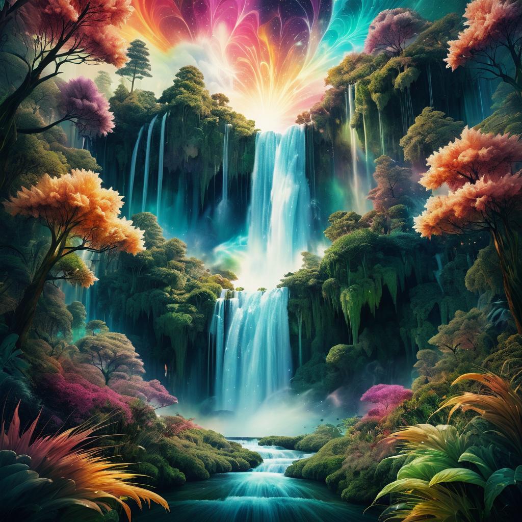 Surreal Lion's Mane Nature Explosion Art