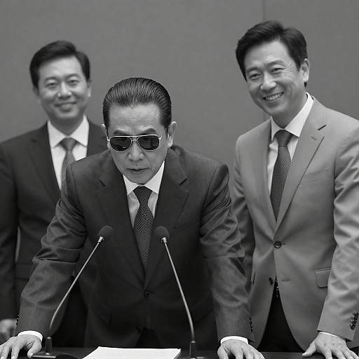 Three Men in Business Suits at Meeting