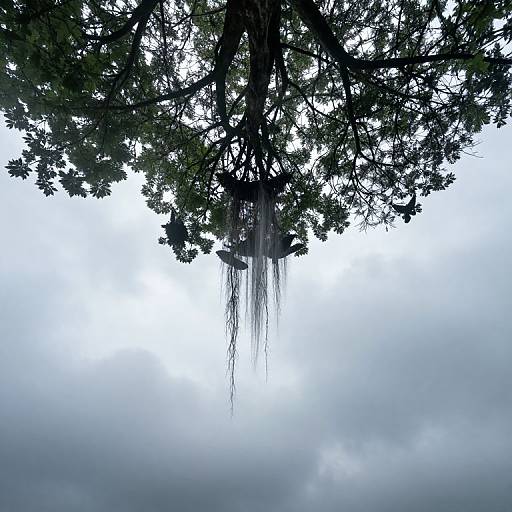 Upside-Down Forest Above Clouds
