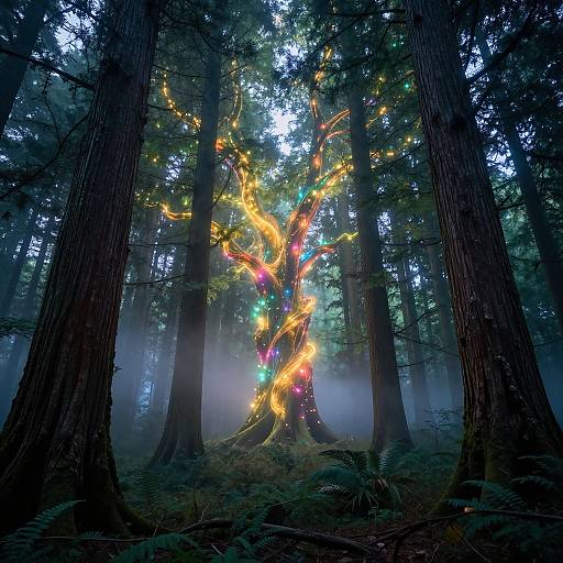 Enchanted Twilight Forest Glow