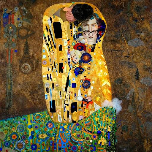 Klimt-Inspired Harry Potter Character Portraits