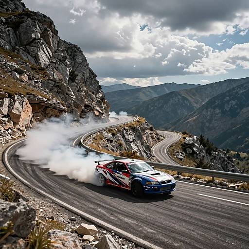 Tavria Car Drifting Mountain Pass