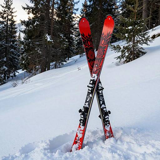 Iron Maiden Skis in Alpine Forest