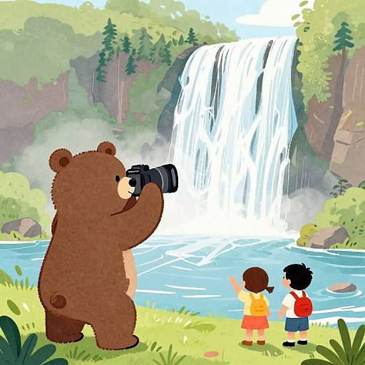 Benny the Bear's Waterfall Adventure