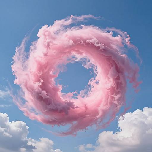 Surreal Pink Cloud Vortex Portal