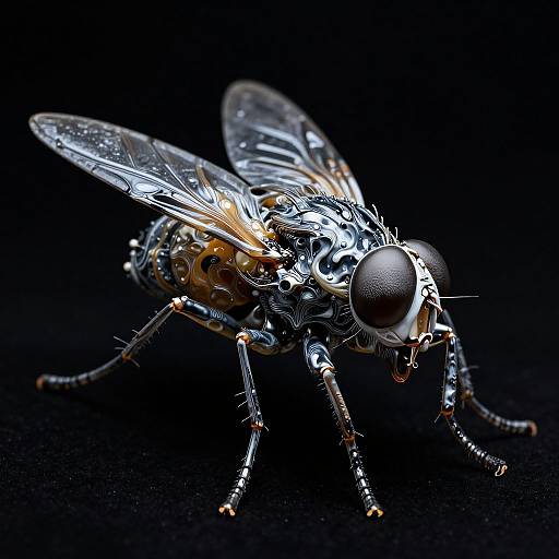 Insectoid Fly-Man Hybrid Portrait