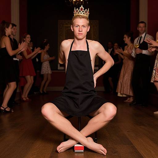 Blonde Male in Costume Dance Party