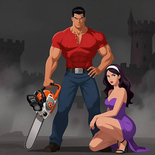 Confident Duo in a Dark Fantasy Setting