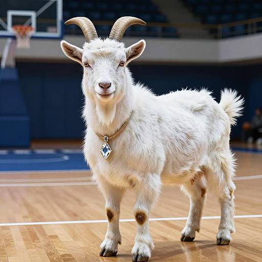 Regal Frosted Goat on Court