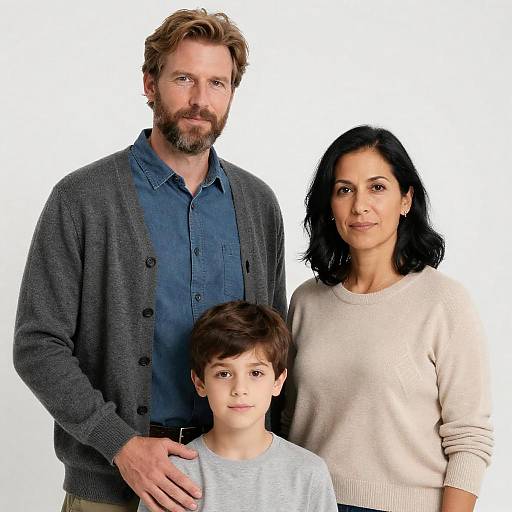 Family Portrait with Neutral Expressions