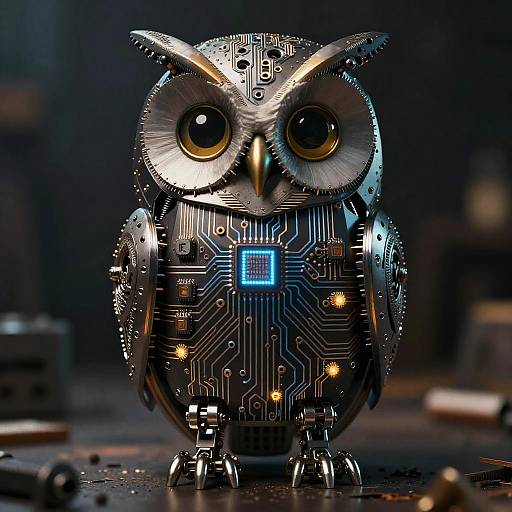 Mechanical Owl Meets Whistler's Mother