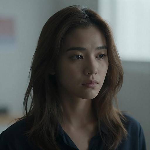 Moody Cinematic Portrait in Blue