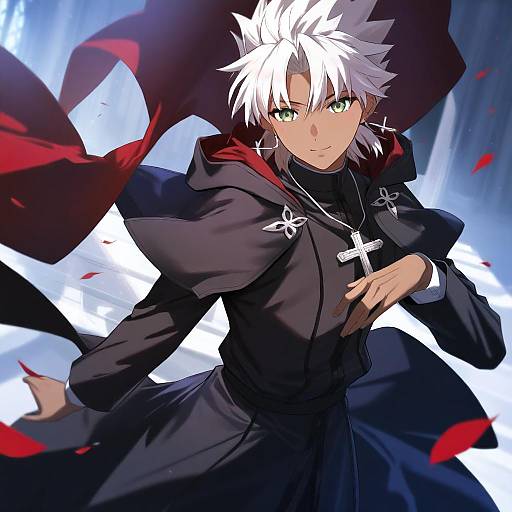 Illustration of Amakusa shirou (fate), fate (series) in the style of Ipuu (el-ane koubou)