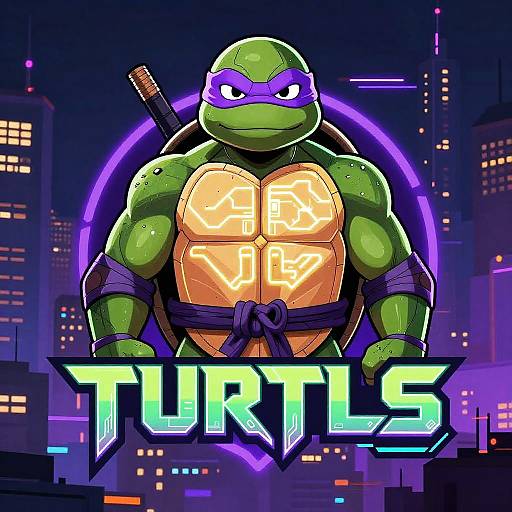 Cyberpunk Ninja Turtles Logo Generator