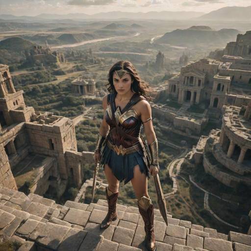 Fierce Gladiator Wonder Woman in Epic Poses