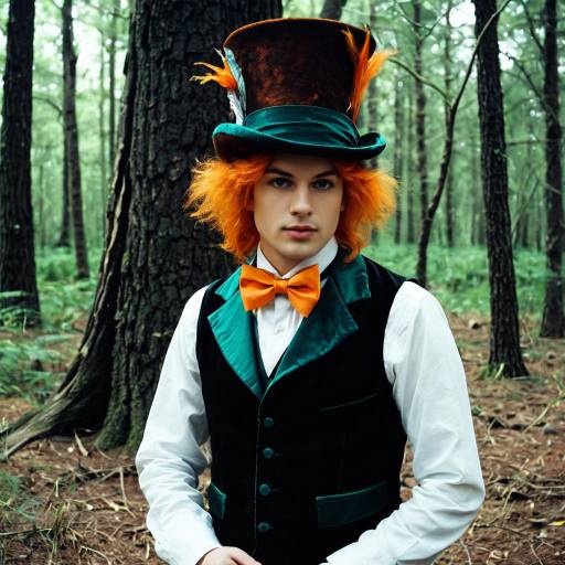 Whimsical Mad Hatter in Nature