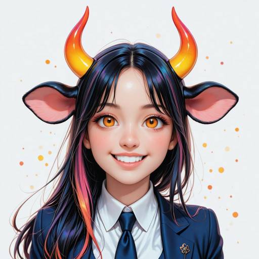 Joyful Cartoon Dexter Cattle Illustration