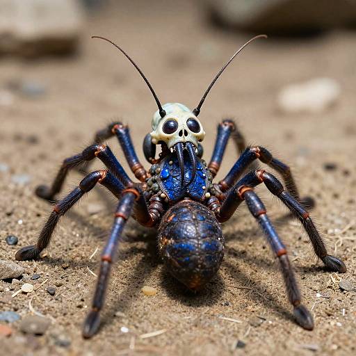 Cobalt-Furred Skeletal Cave Arachnoid Creature
