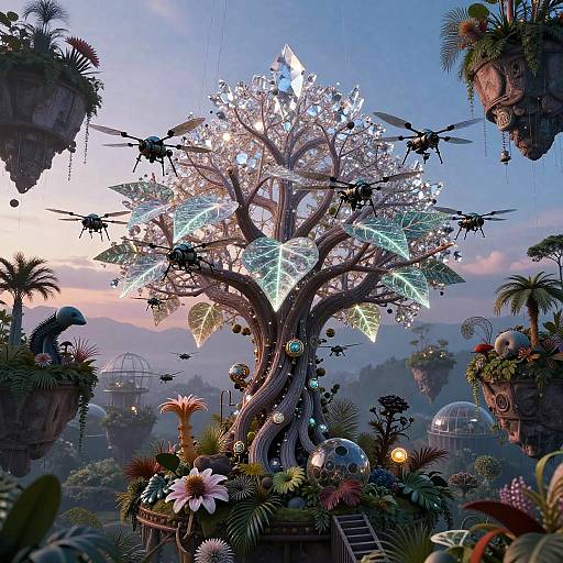 Zero-Gravity Bioluminescent Eco-Tech