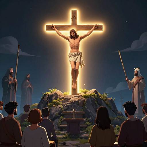 Dramatic Jesus Sermon Comic Illustration