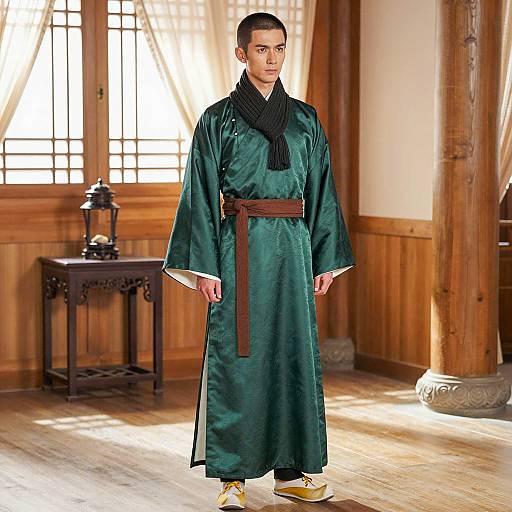 Elegant Young Man in Traditional Costume