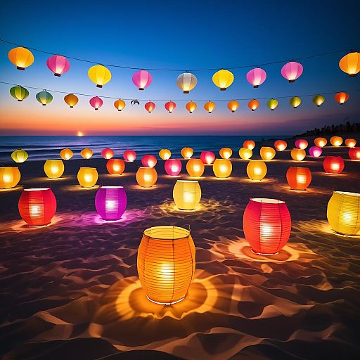 Nostalgic Beach Party at Sunset Nostalgic Beach Party at Sunset