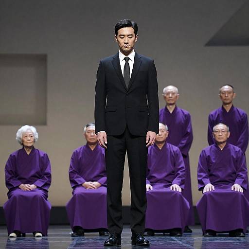 Dramatic Stage Scene with Strong Contrast