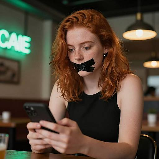 Silent in Neon: Captivating Contrast