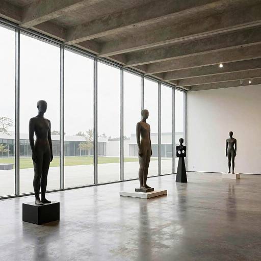 Contemporary Art Gallery Interior Scene