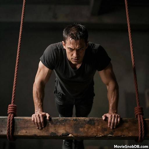Muscular Man in Grungy Industrial Setting