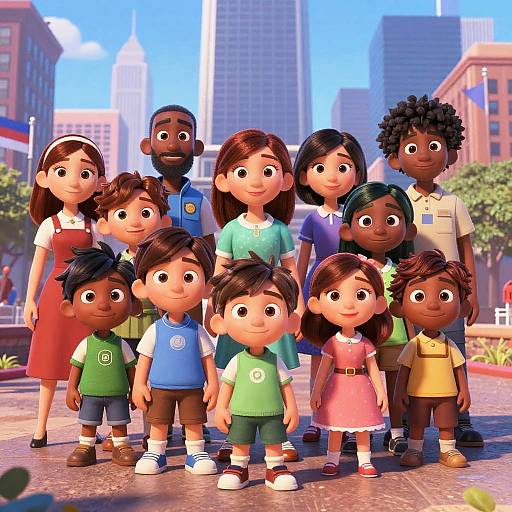 Pixar-Style 9/11 Remembrance Scene