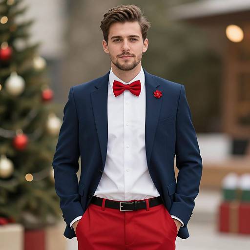 Stylish Male Xmas Party Outfit