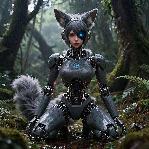 Cinematic Portrait of a Cybernetic Protogen