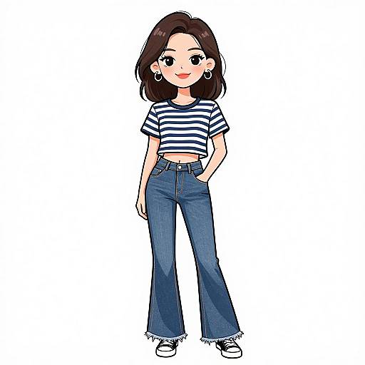 Smiling Woman in Casual Streetwear