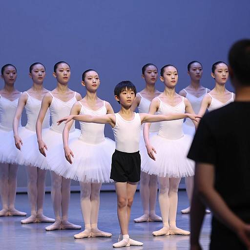 Ballet Dance Pose with Young Boy
