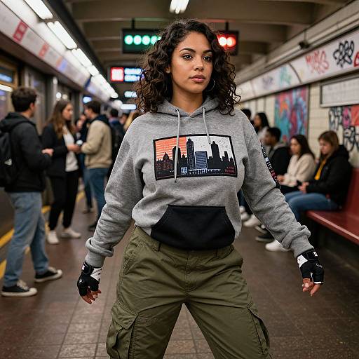Urban Dance Style in Subway Scene