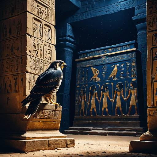 Ancient Stone Structures with Falcon Details Ancient Stone Structures with Falcon Details