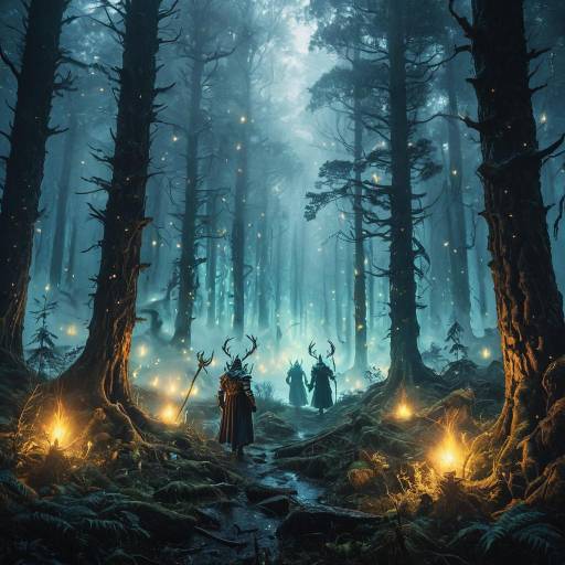 Mystical Guardians in Enchanted Forest