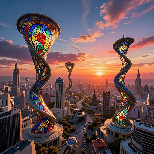 Surreal Dreamscape with Impossible Architecture