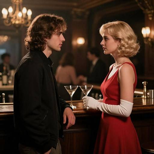 Dimly Lit Bar: Standoff Over Martinis