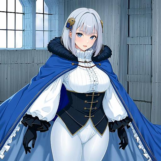 Illustration of Akershus fortress (oshiro project), oshiro project:re in the style of Konbu wakame