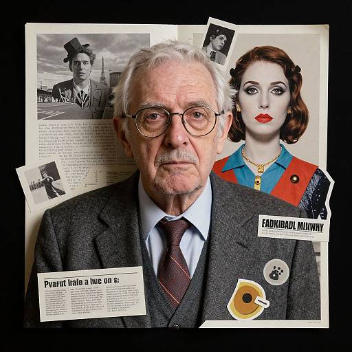 Surreal Fragmented Dadaist Portrait