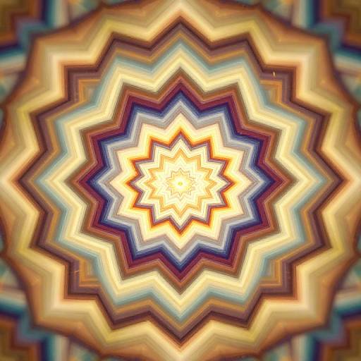 Colorful Zigzag Mandala Composition