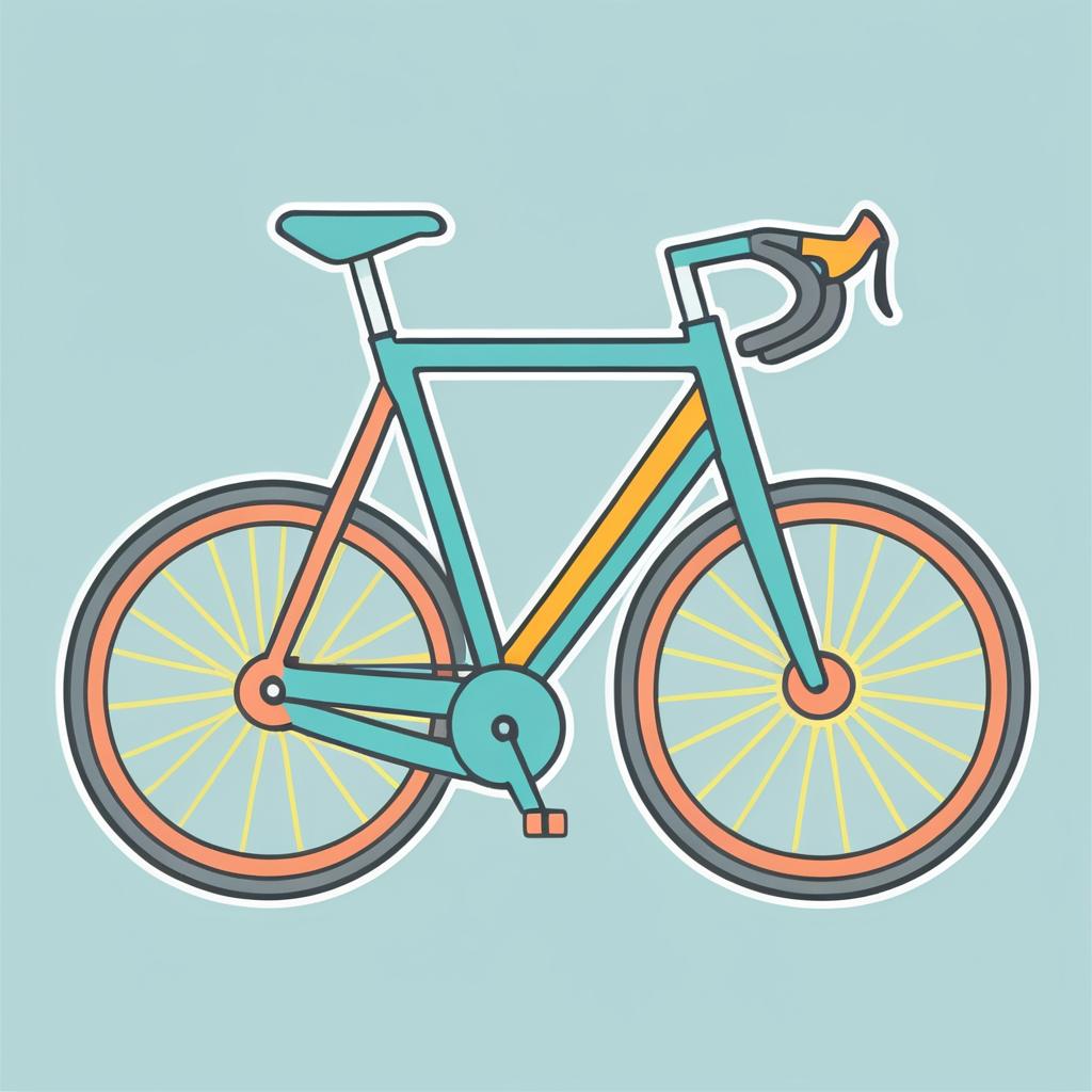 Minimalistic Doodle Bicycle Icon Design