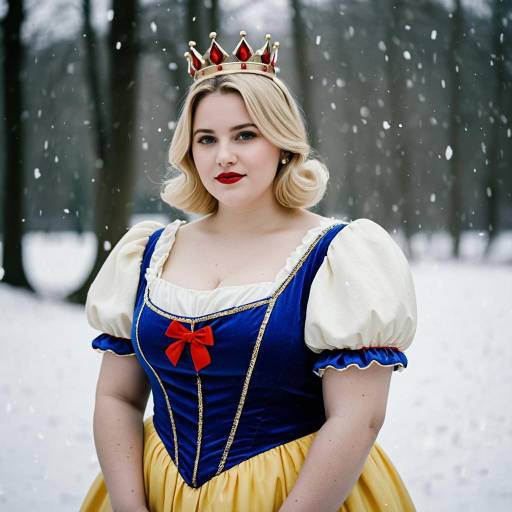 Plus Size Snow White in Snowy Forest