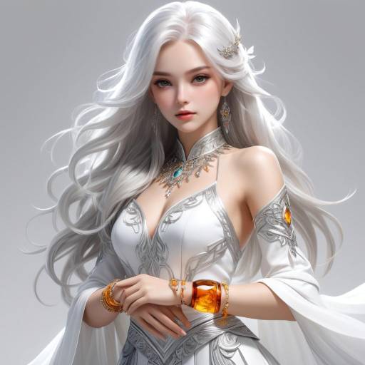 Ethereal Beauty with Silver Hair Ethereal Beauty with Silver Hair