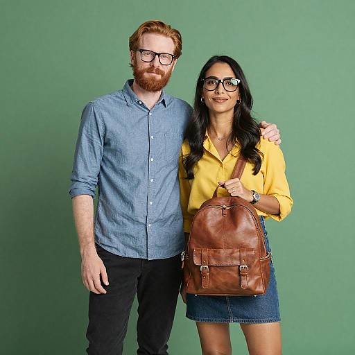 Smiling Couple with Fashion Accessories