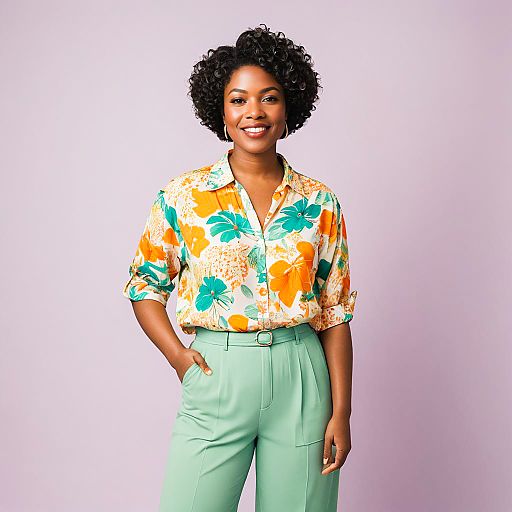 Cheerful Non-Binary Fashion Photoshoot