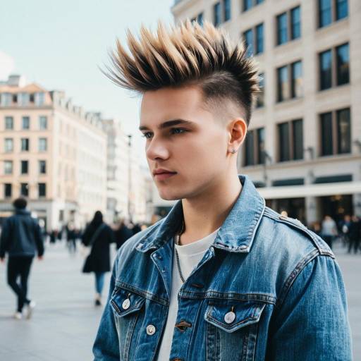 Stylish Faux Hawk Fade in Urban Setting