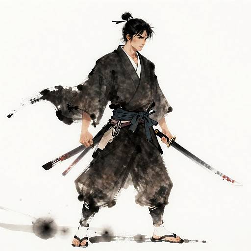 Intricate Samurai ASCII Art